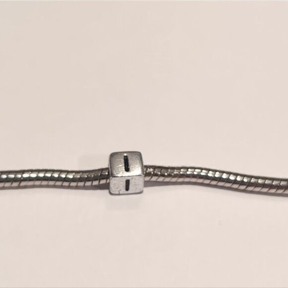 Silver I Spacer‎ Charm for Pandora Style Bracelet - Picture 3 of 5